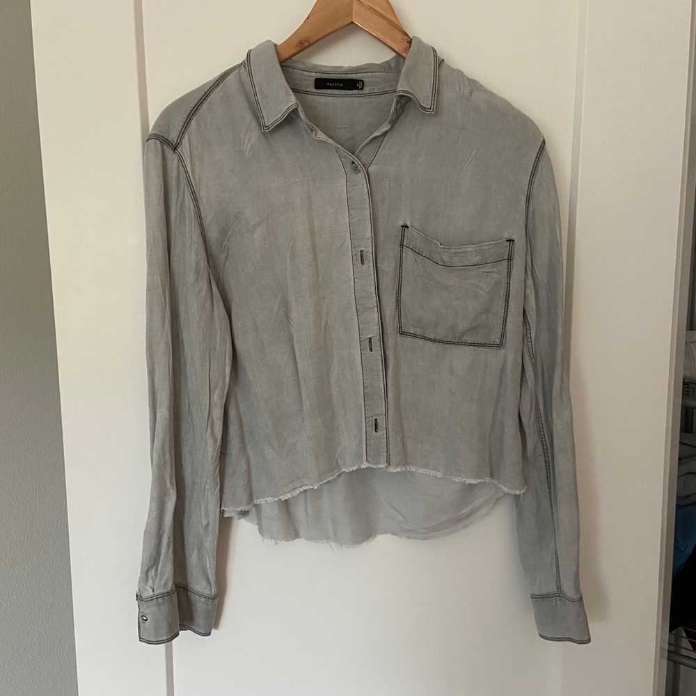 Talula Cropped Button Down Shirt